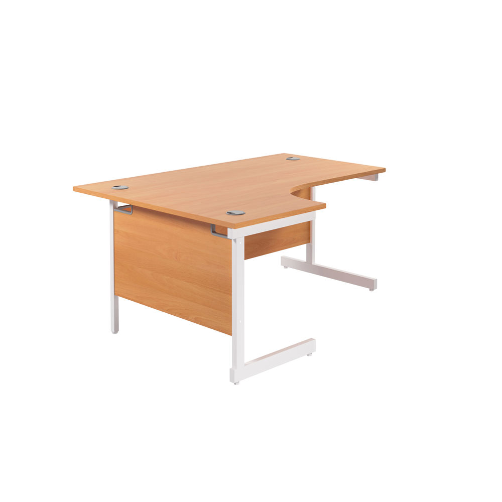 Jemini 1800mm Beech/White Left Hand Radial Desk