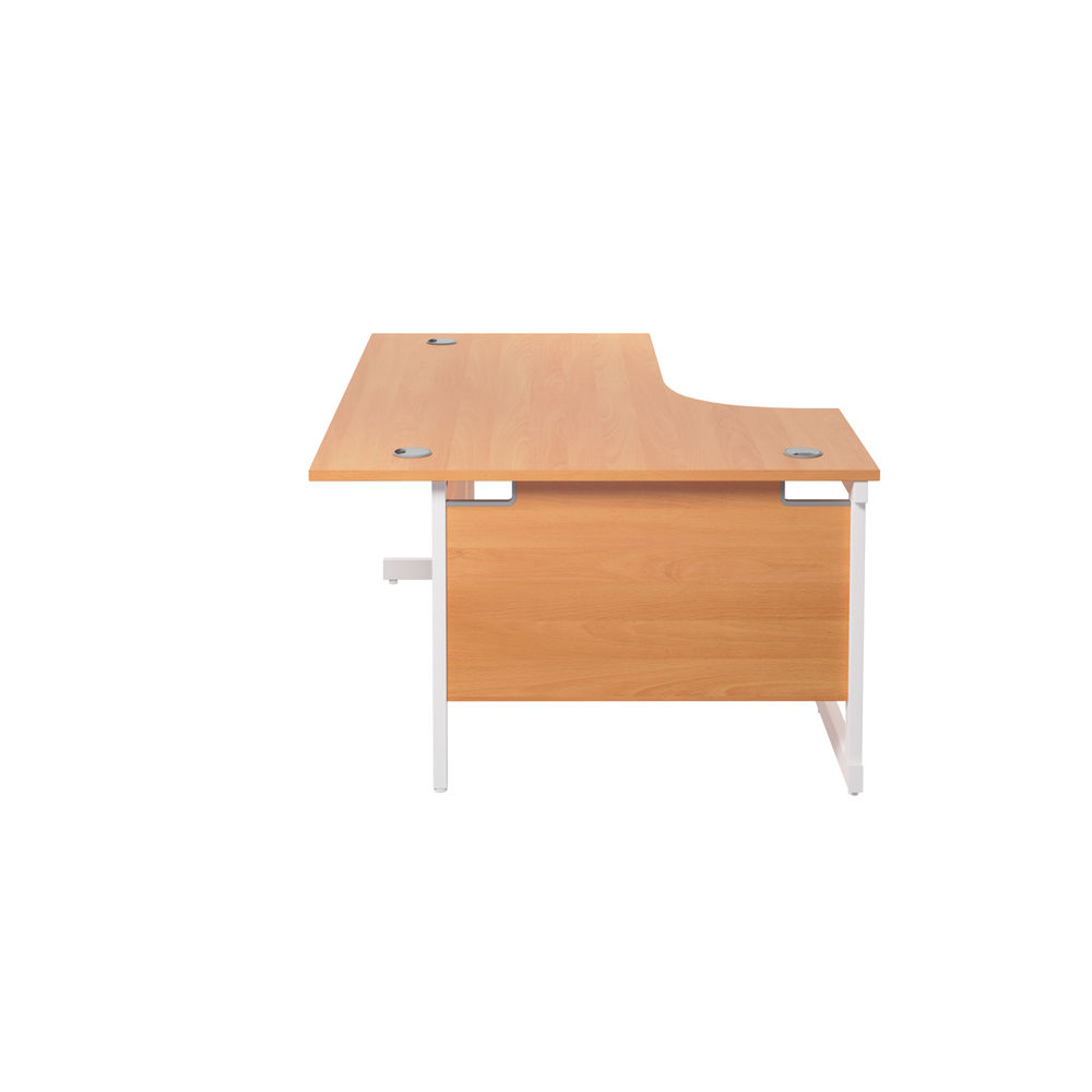 Jemini 1800mm Beech/White Left Hand Radial Desk