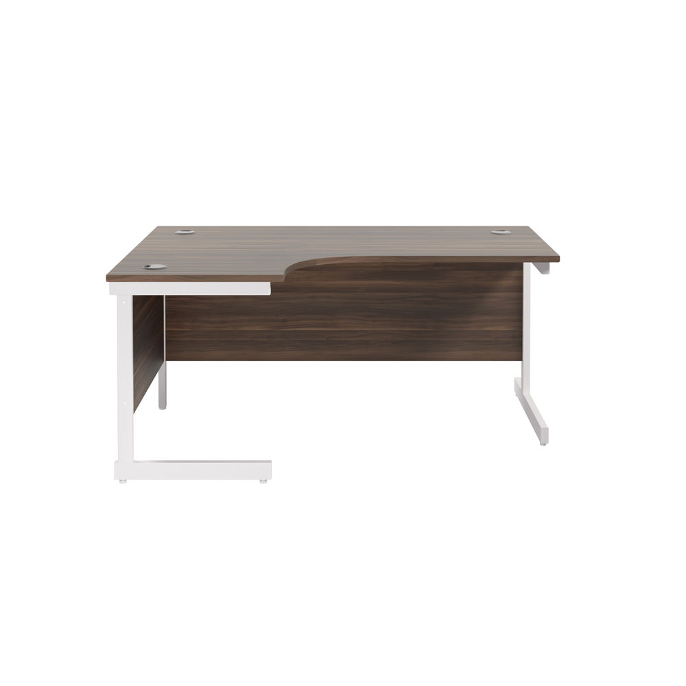 Jemini 1800mm Dark Walnut/White Left Hand Radial Desk