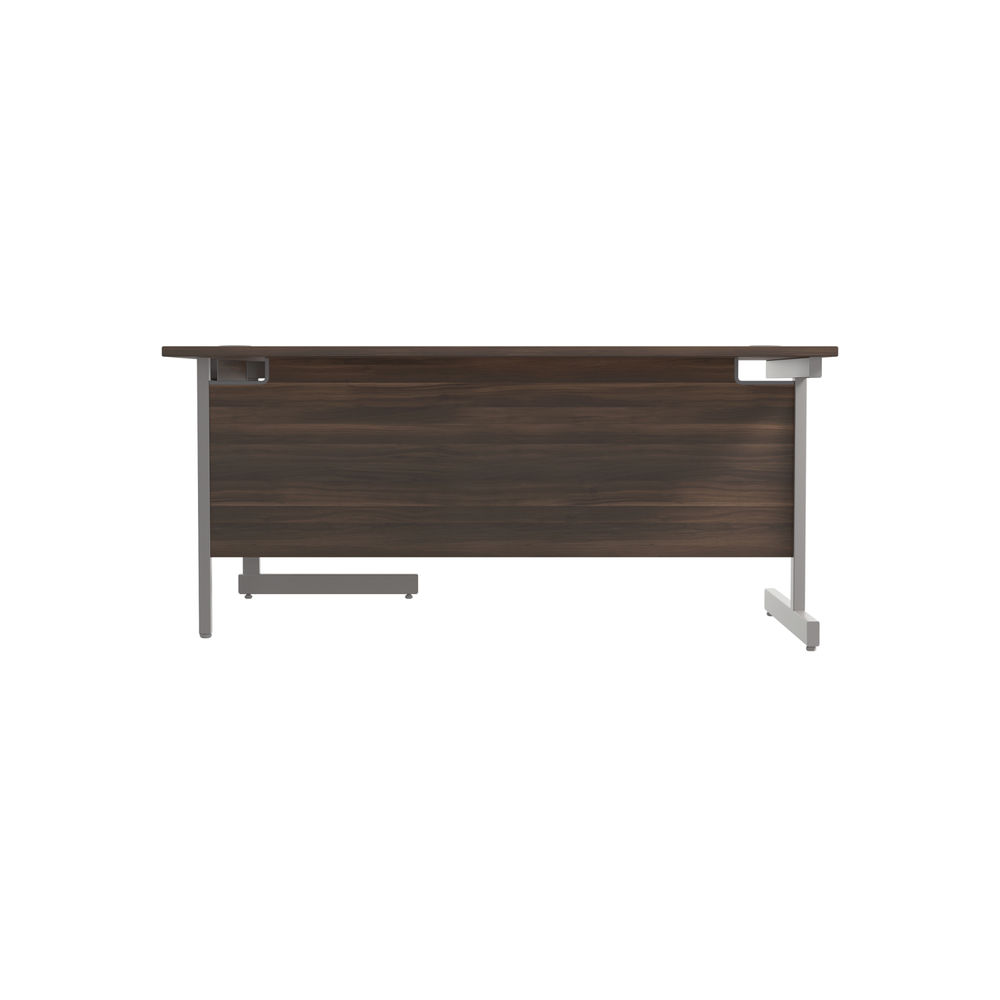 Jemini 1800mm Dark Walnut/Silver Right Hand Radial Desk