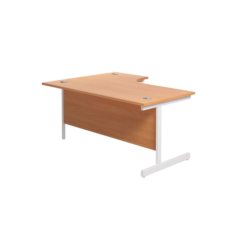 Jemini 1800mm Beech/White Right Hand Radial Desk