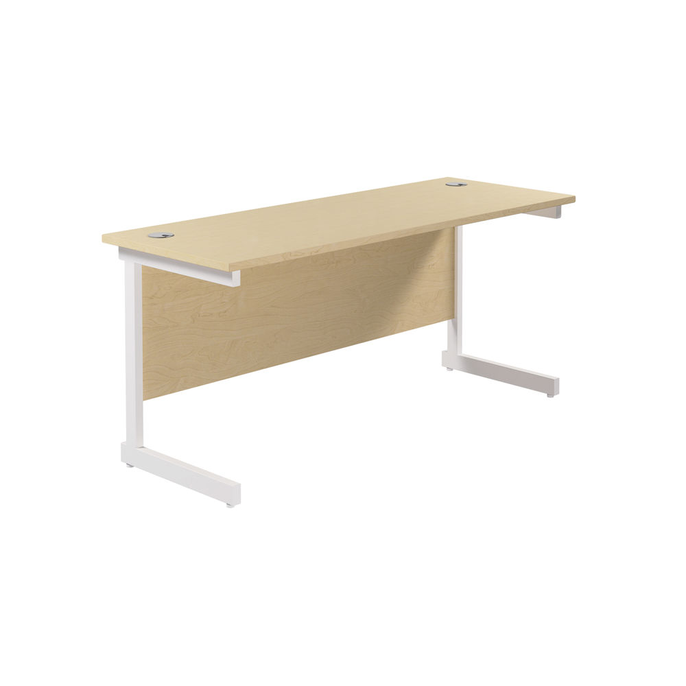 Jemini 1800x600mm Maple/White Single Rectangular Desk