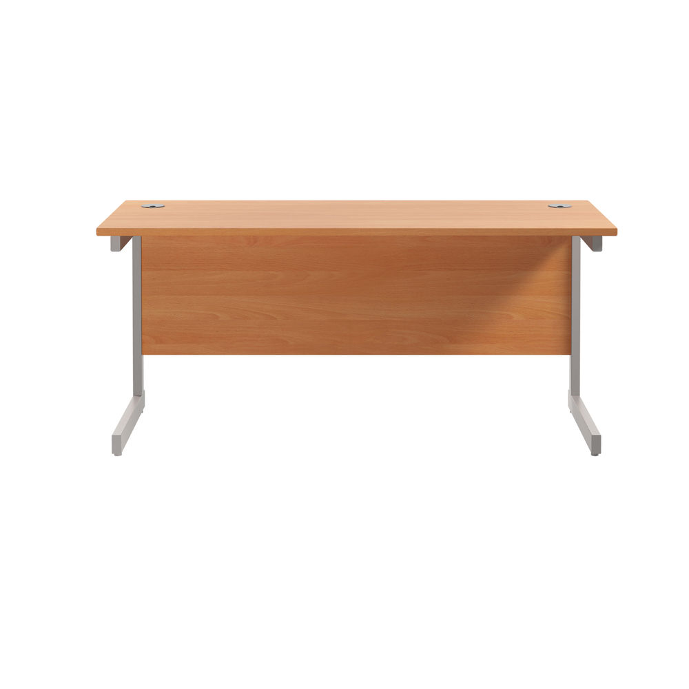 Jemini 1800x600mm Beech/Silver Single Rectangular Desk