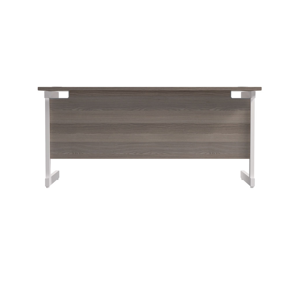 Jemini 1800x600mm Grey Oak/White Single Rectangular Desk