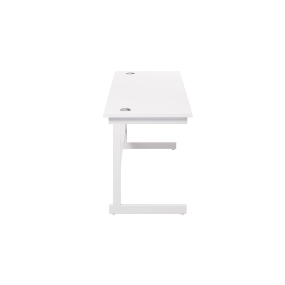 Jemini 1800x600mm White/White Single Rectangular Desk