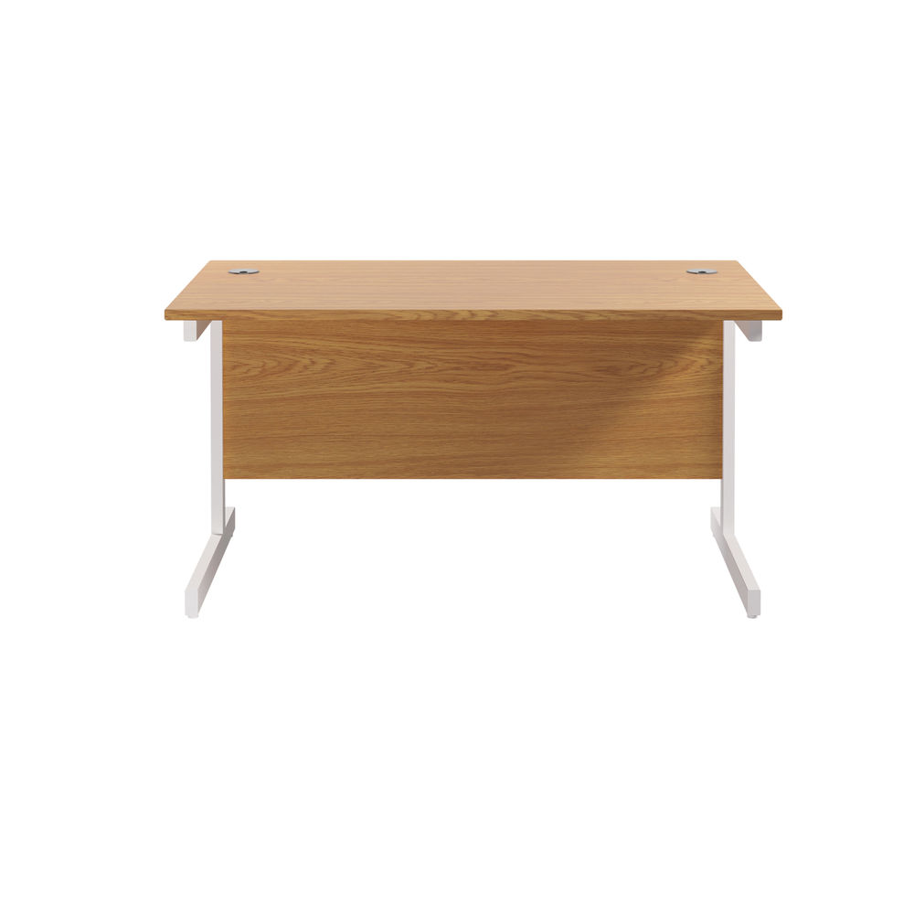 Jemini 1200x800mm Nova Oak/White Single Rectangular Desk