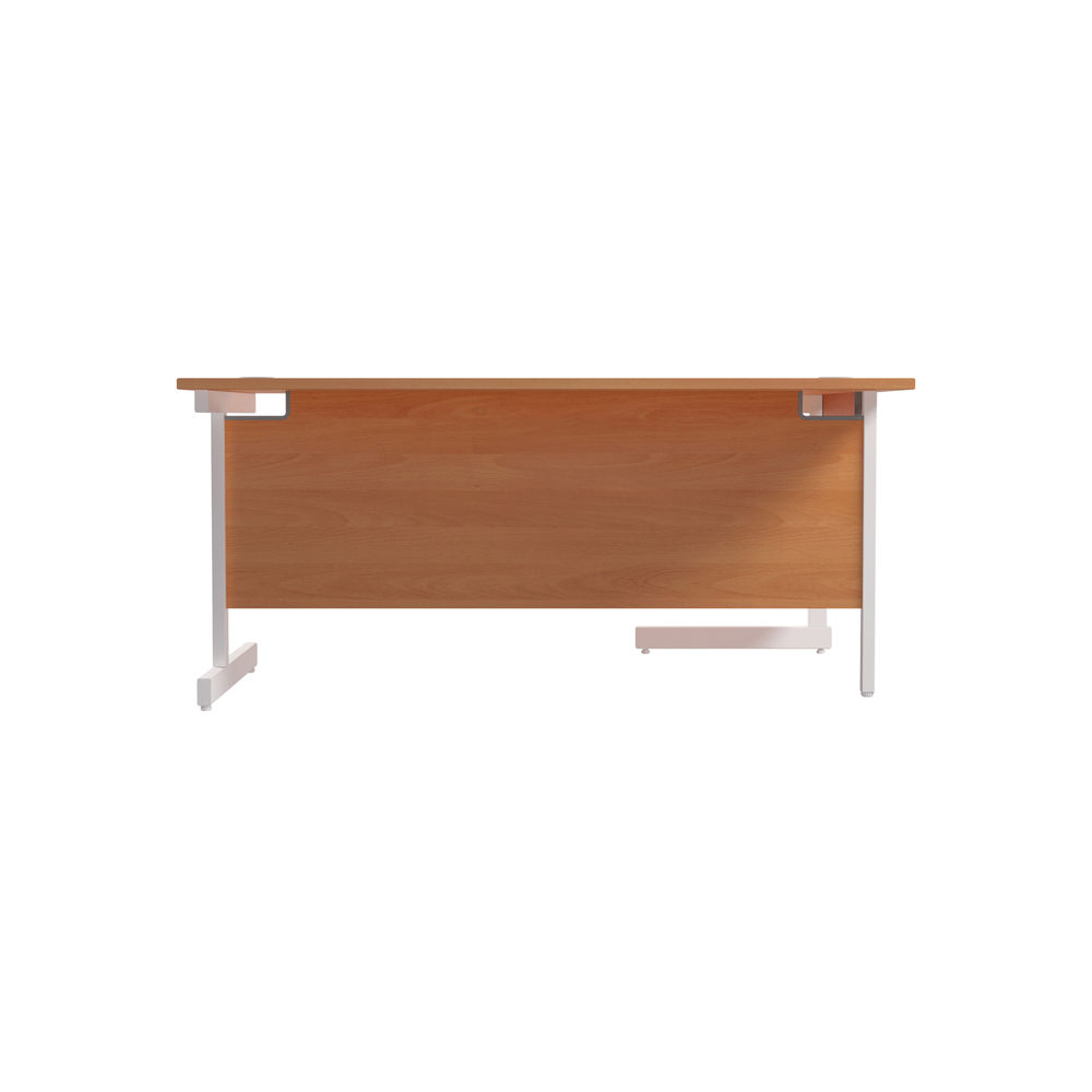 Jemini 1600mm Beech/White Left Hand Radial Desk