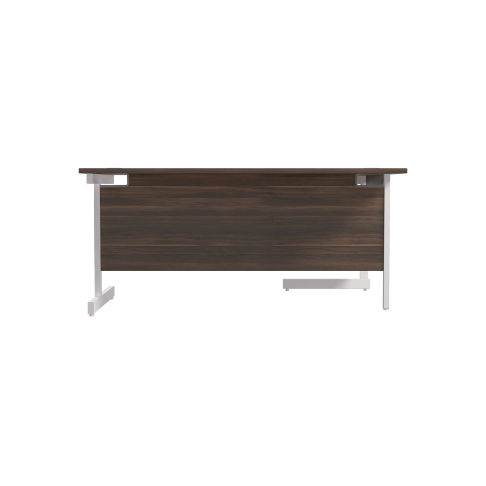 Jemini 1600mm Left Hand Dark Walnut/White  Radial Desk