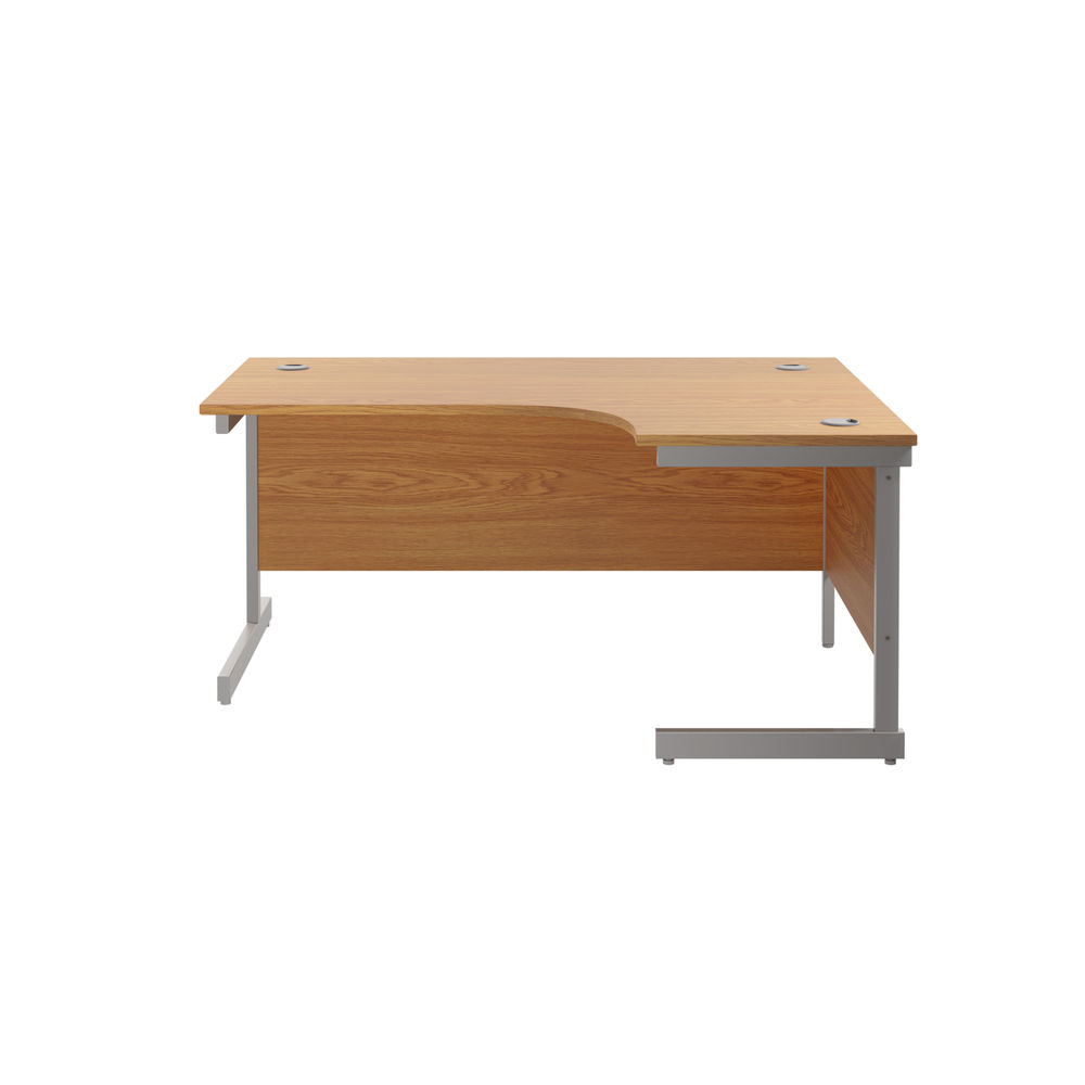 Jemini 1800mm Nova Oak/Silver Right Hand Radial Desk