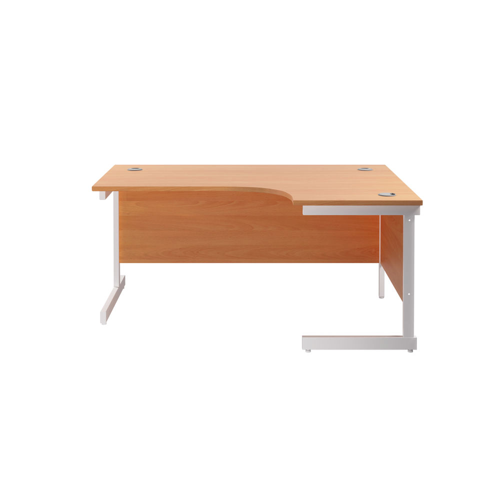 Jemini 1800mm Beech/White Right Hand Radial Desk