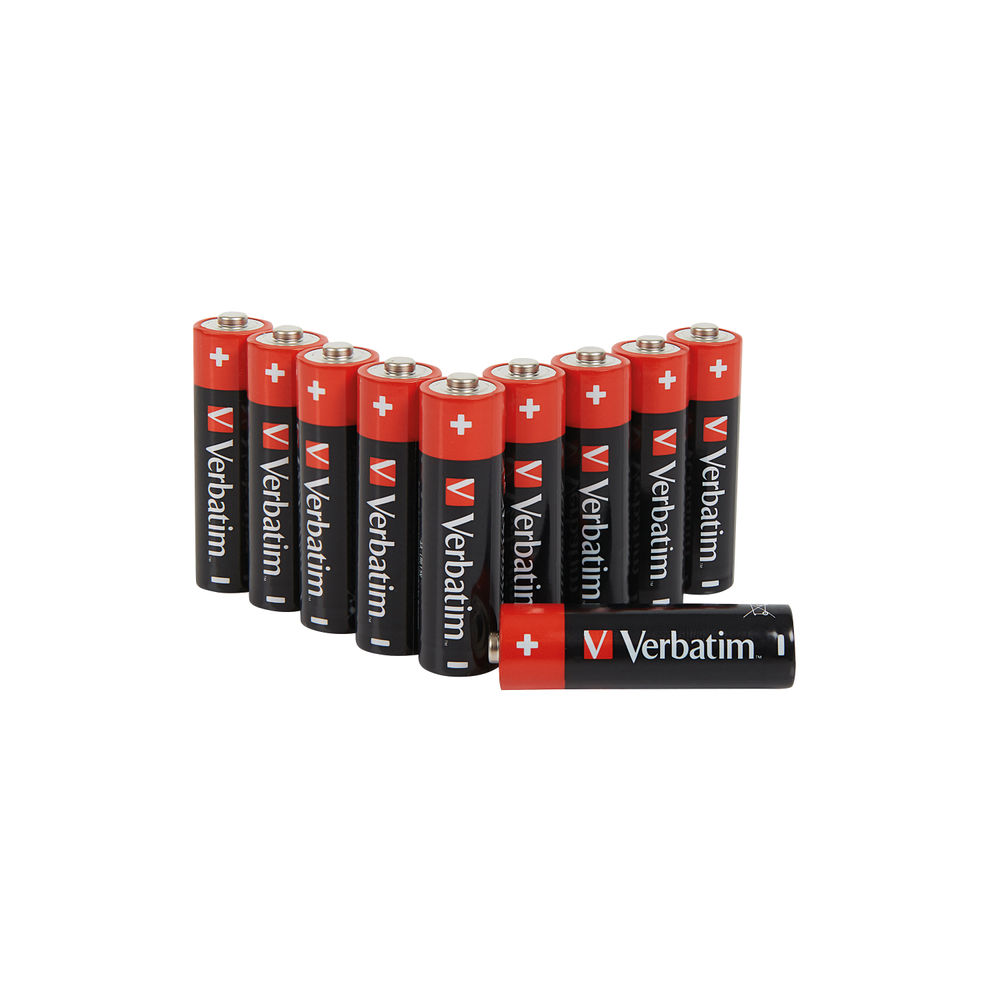 Verbatim AA Battery Premium Alkaline Hangcard (Pack of 10) 49875