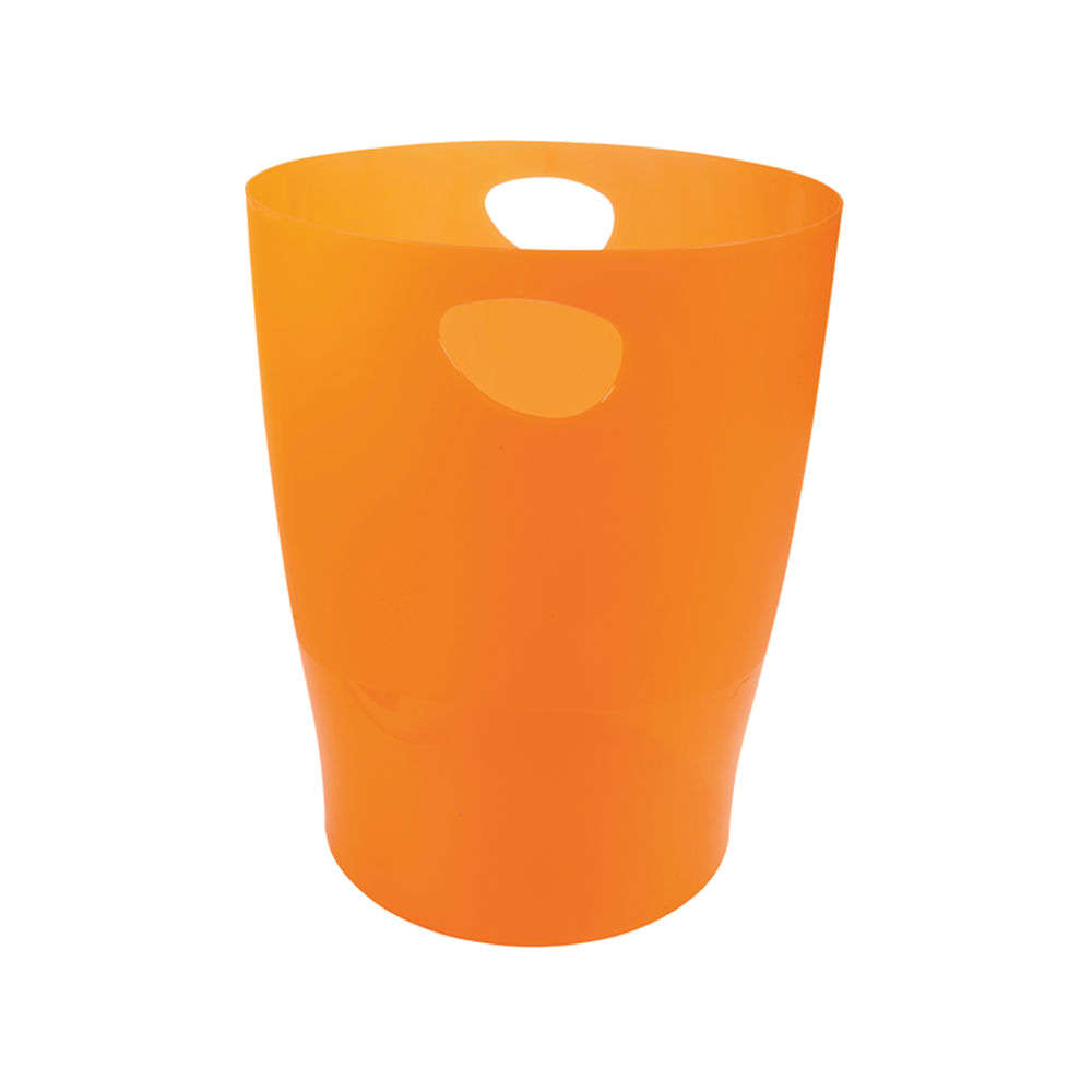 Exacompta ECOBIN Linicolor Waste Paper Bin Translucent Orange (Pack of ...