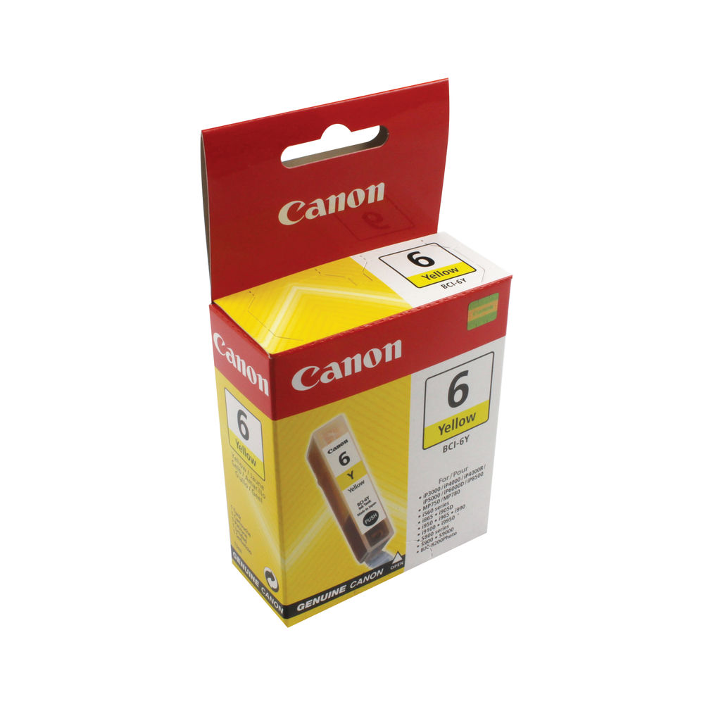 Canon BCI-6Y Yellow Ink Cartridge - BCI-6Y
