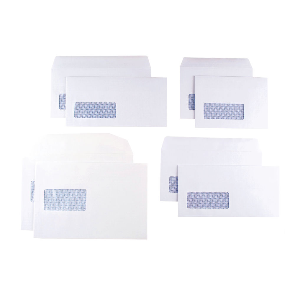 Q-Connect C6 Envelope Low Window Self Seal 90gsm White (Pack of 1000)