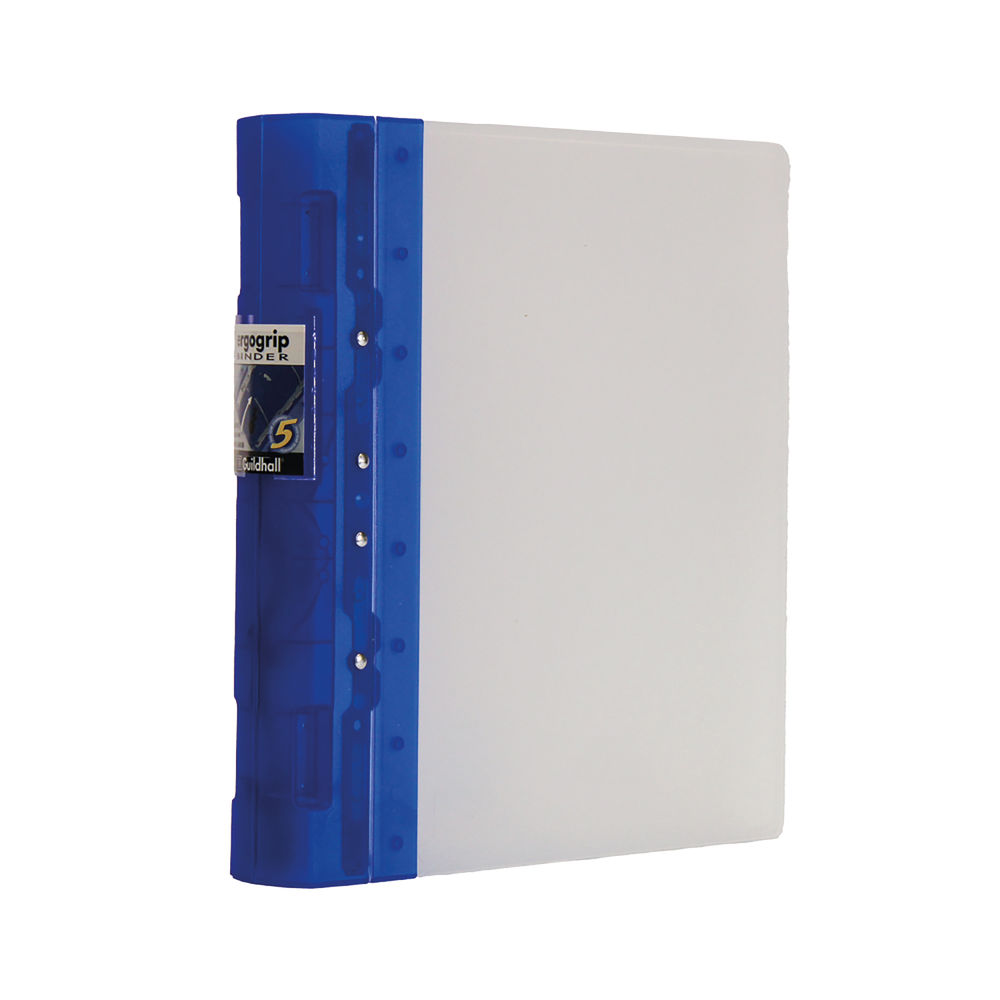 Guildhall GLX Ergogrip Ring Binder Frosted A4 Blue (Pack of 2) 4542