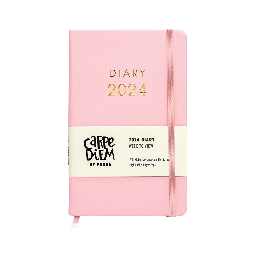 Pukka Pad Carpe Diem Pink 2024 Week To View Diary - 9807-CD