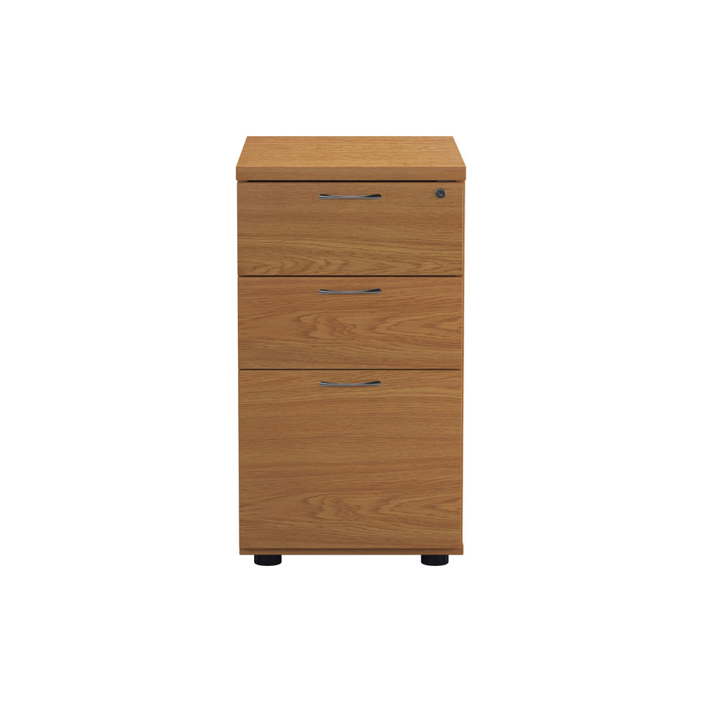 Jemini H730mm Nova Oak 3 Drawer Desk High Pedestal