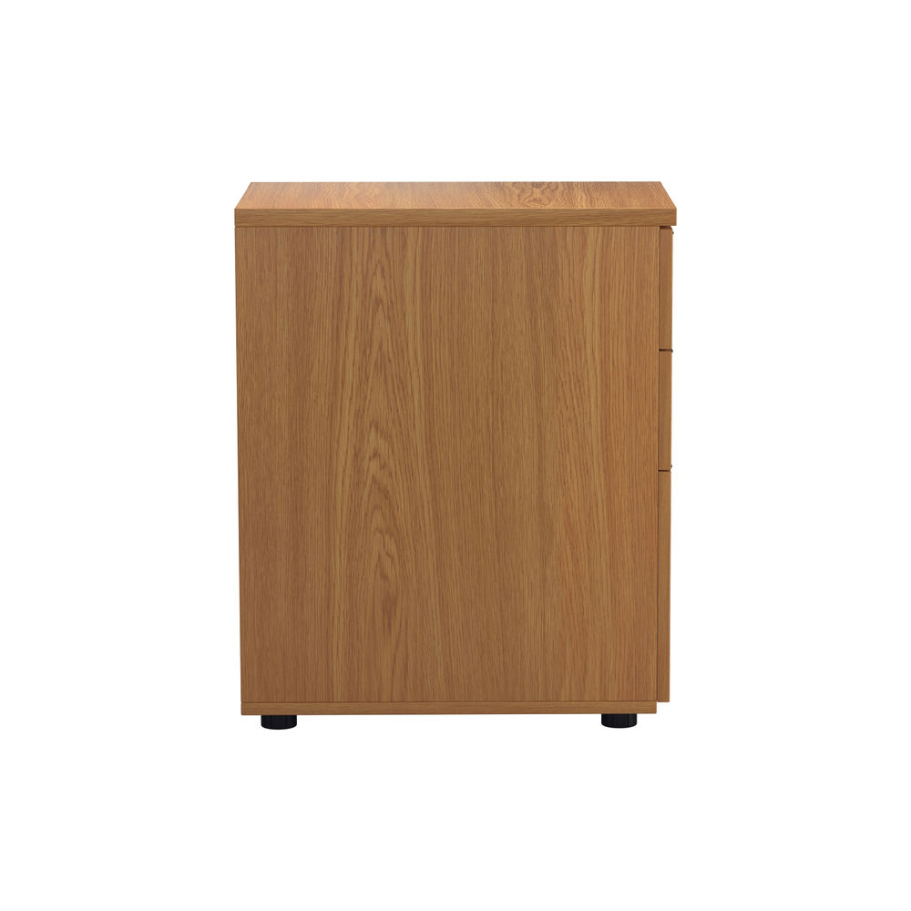 Jemini H730mm Nova Oak 3 Drawer Desk High Pedestal