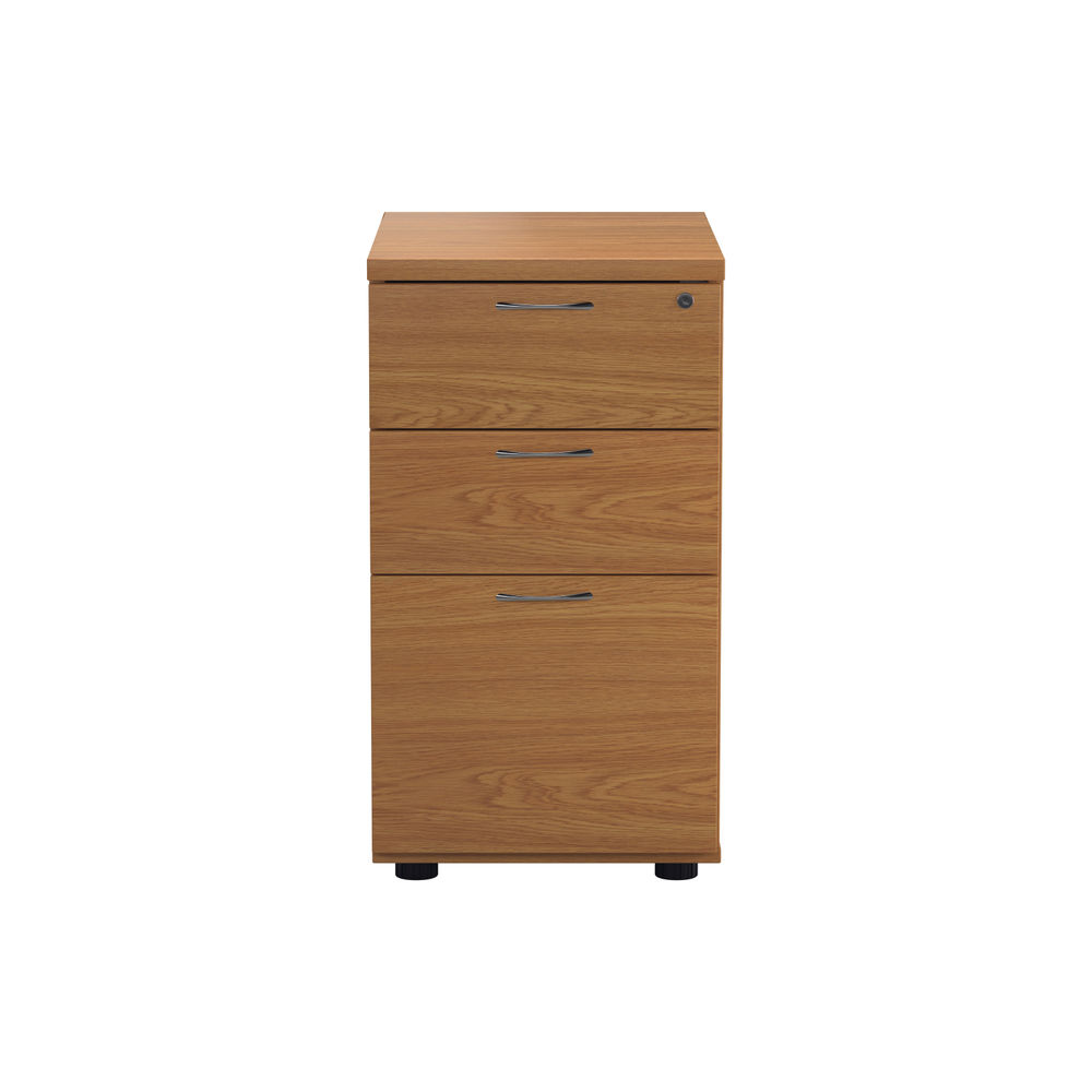 Jemini H730mm Nova Oak 3 Drawer Desk High Pedestal