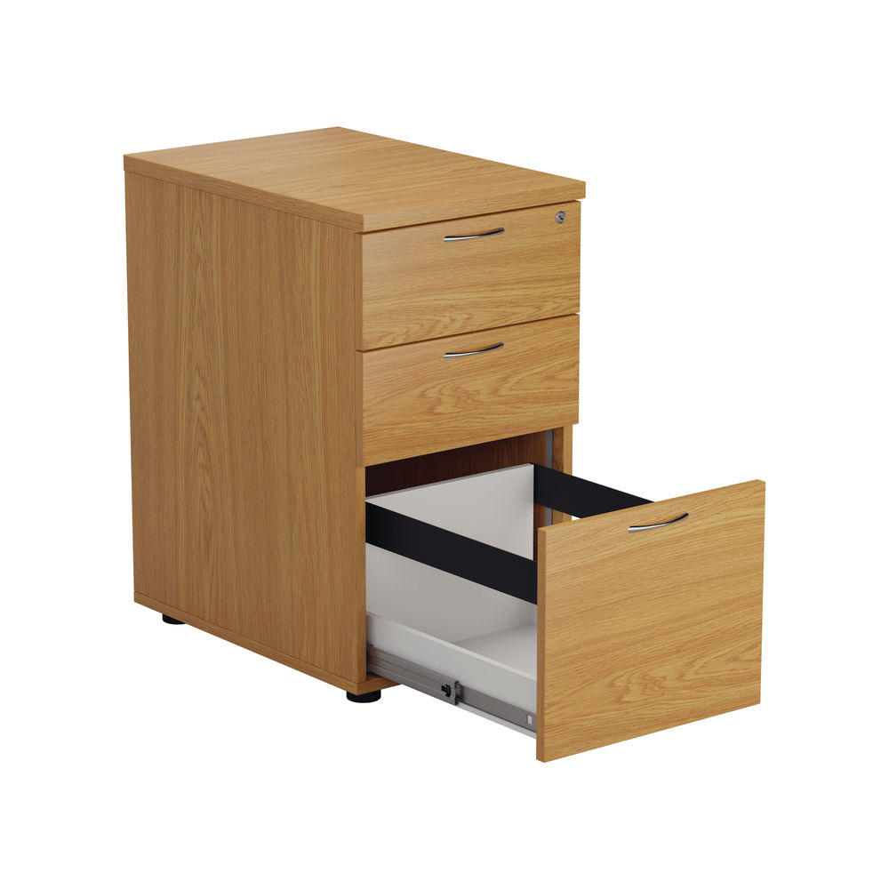 Jemini H730mm Nova Oak 3 Drawer Desk High Pedestal