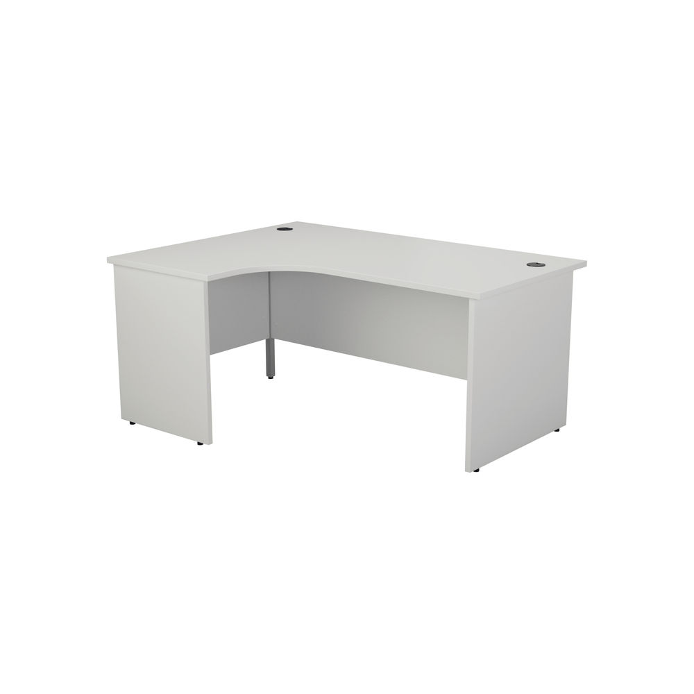 Jemini Radial Left Hand Panel End Desk 1800x1200x730mm White KF805151