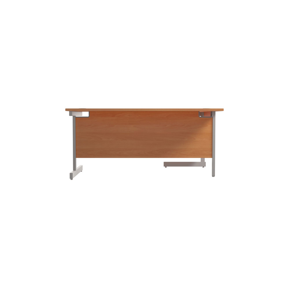 Jemini Radial 1800x1200x730mm Beech/Silver Left Hand Cantilever Desk