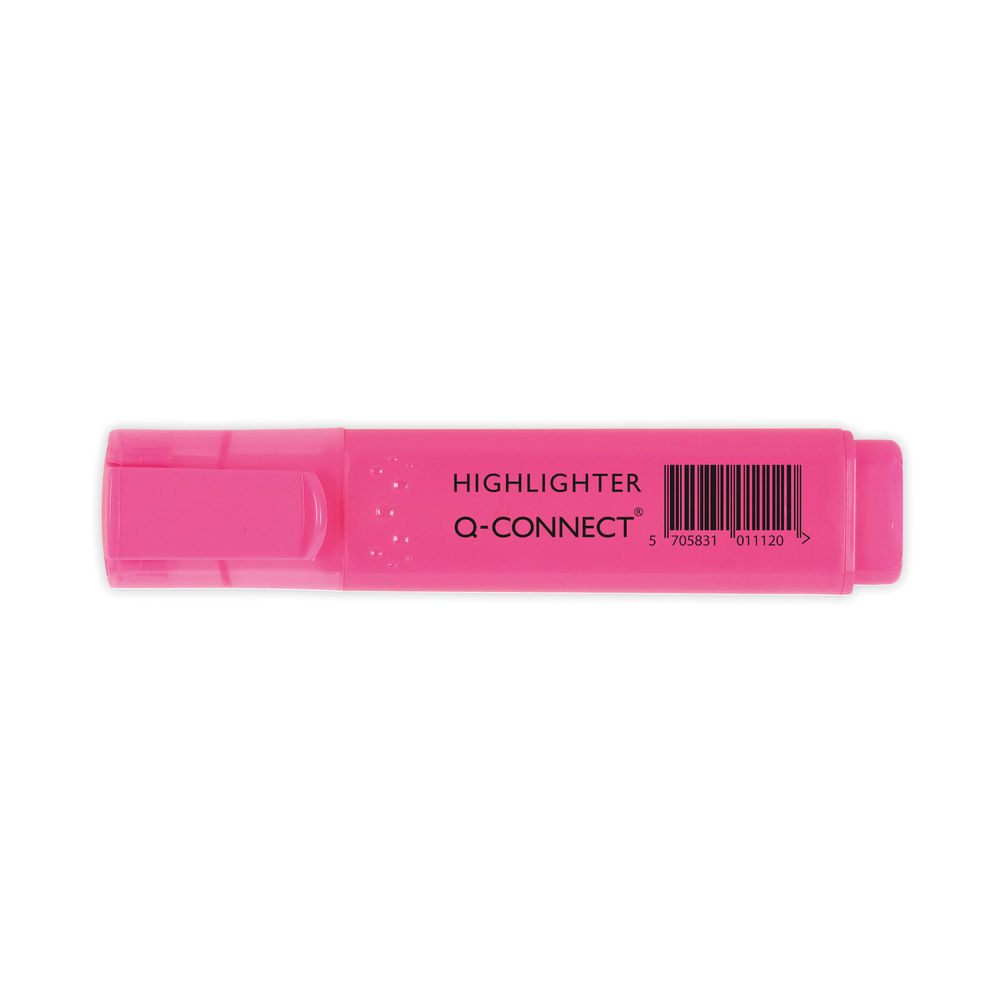 Q-Connect Pink Highlighter Pen (Pack of 10)