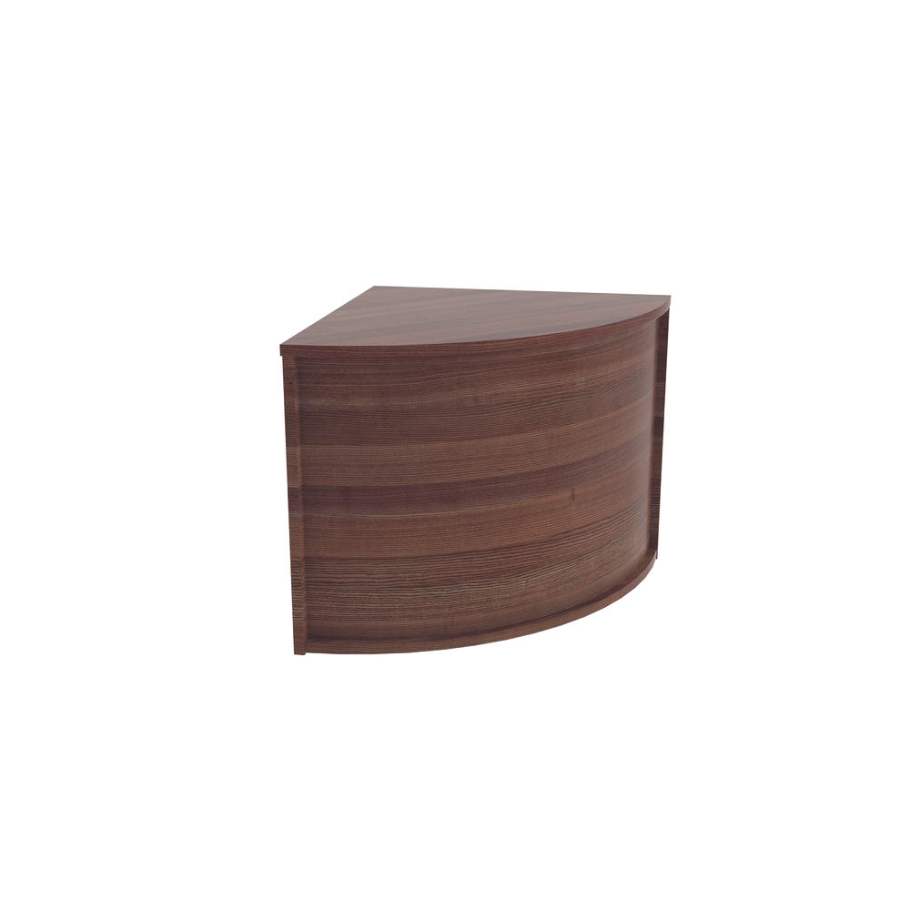 Jemini 800x800mm Dark Walnut Reception Modular Corner Desk Unit