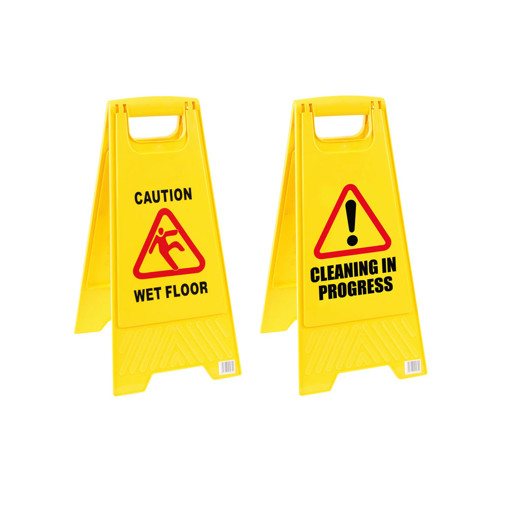2Work Yellow Caution Folding Safety Sign