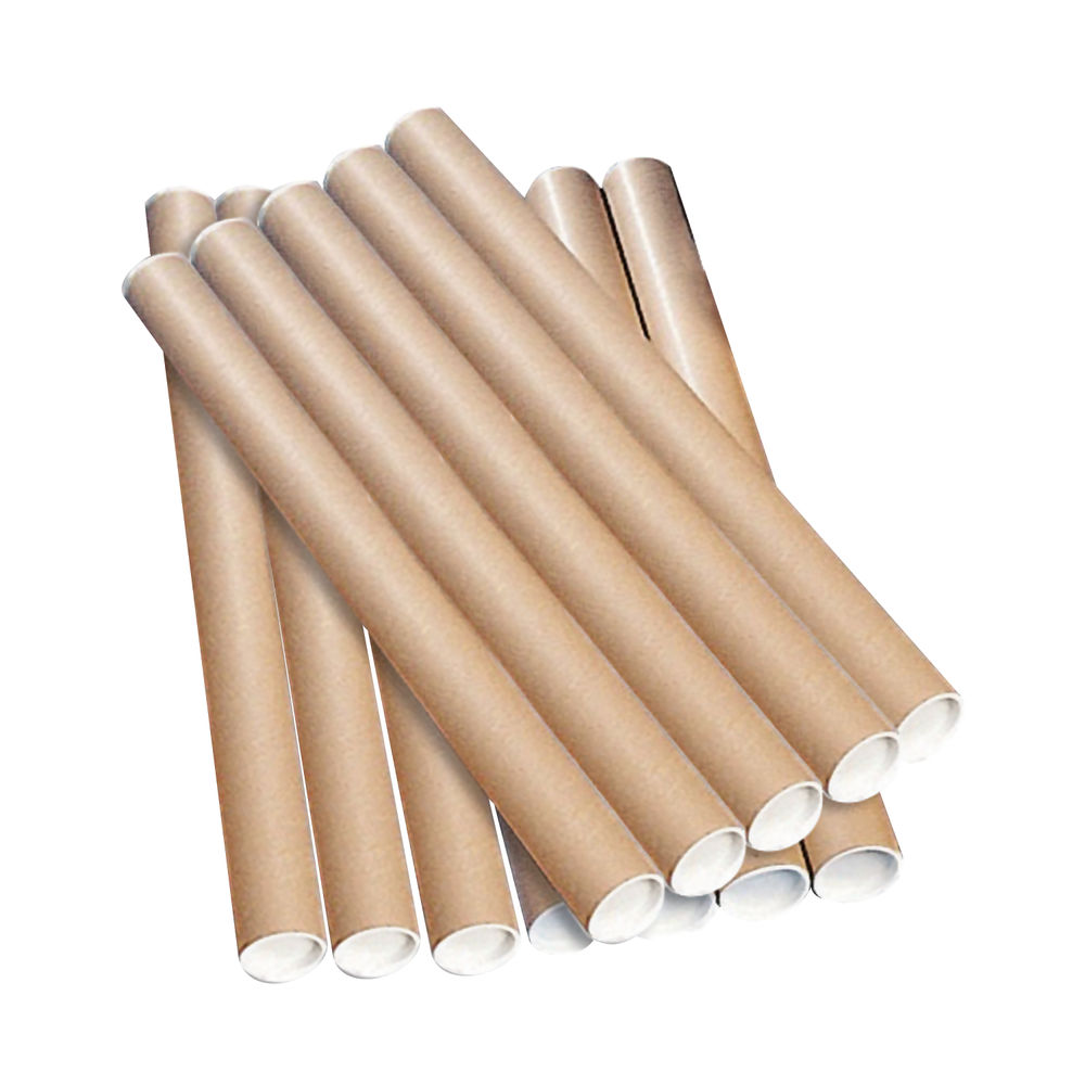 Brown Kraft A1 Postal Mailing Tube 76mm (Pack of 12) - PT-076-15-07