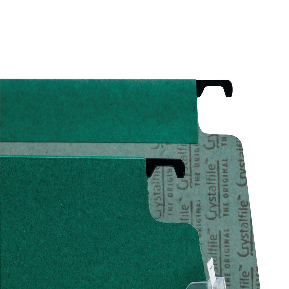 Rexel Crystalfile Green 50mm Lateral Files (Pack of 25)