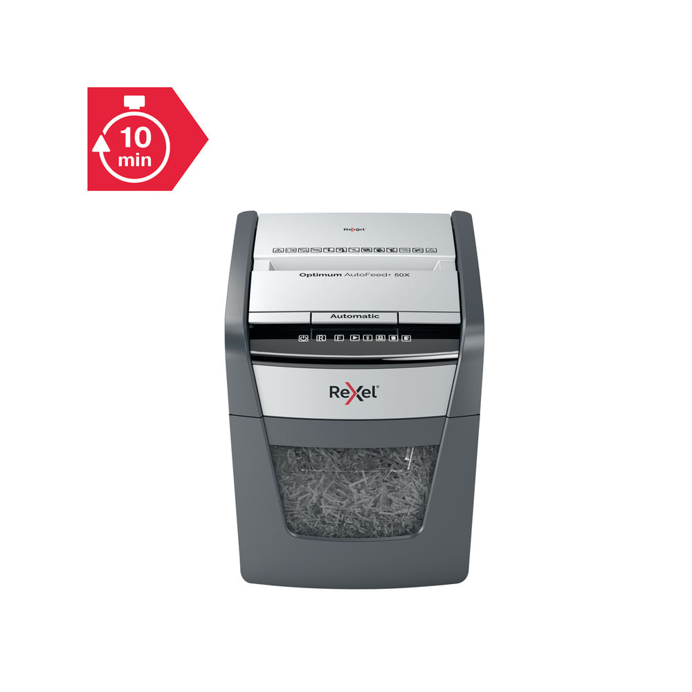 Rexel Optimum AutoFeed+ 50X Cross Cut Shredder