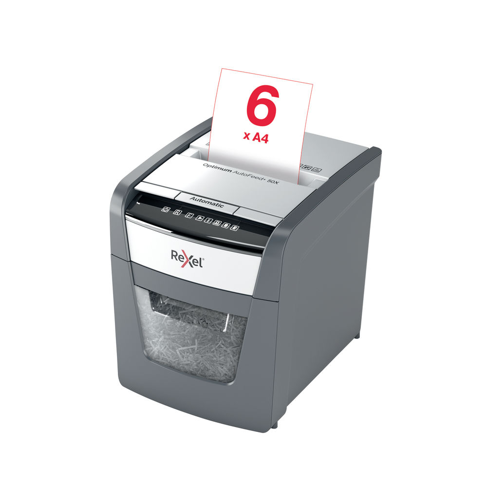 Rexel Optimum AutoFeed+ 50X Cross Cut Shredder