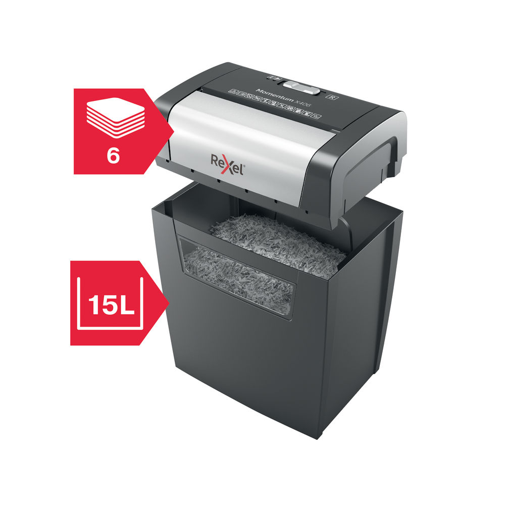 Rexel Momentum X406 Cross-Cut Shredder