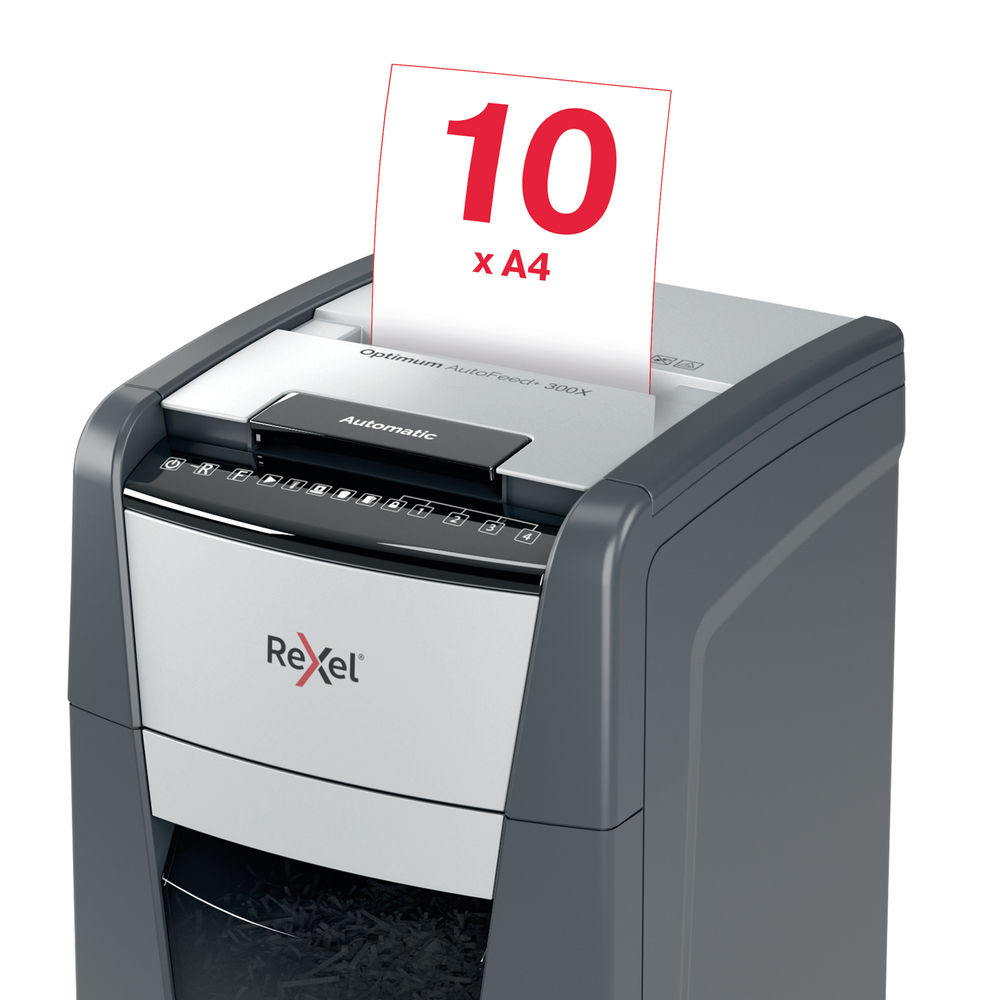 Rexel Optimum AutoFeed+ 300X Cross Cut Shredder