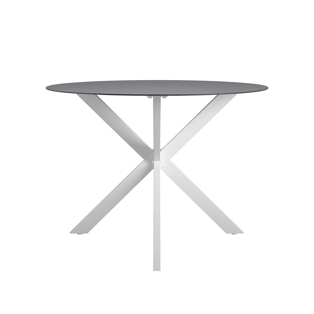 CL Circi Dining Glass Table Black and White