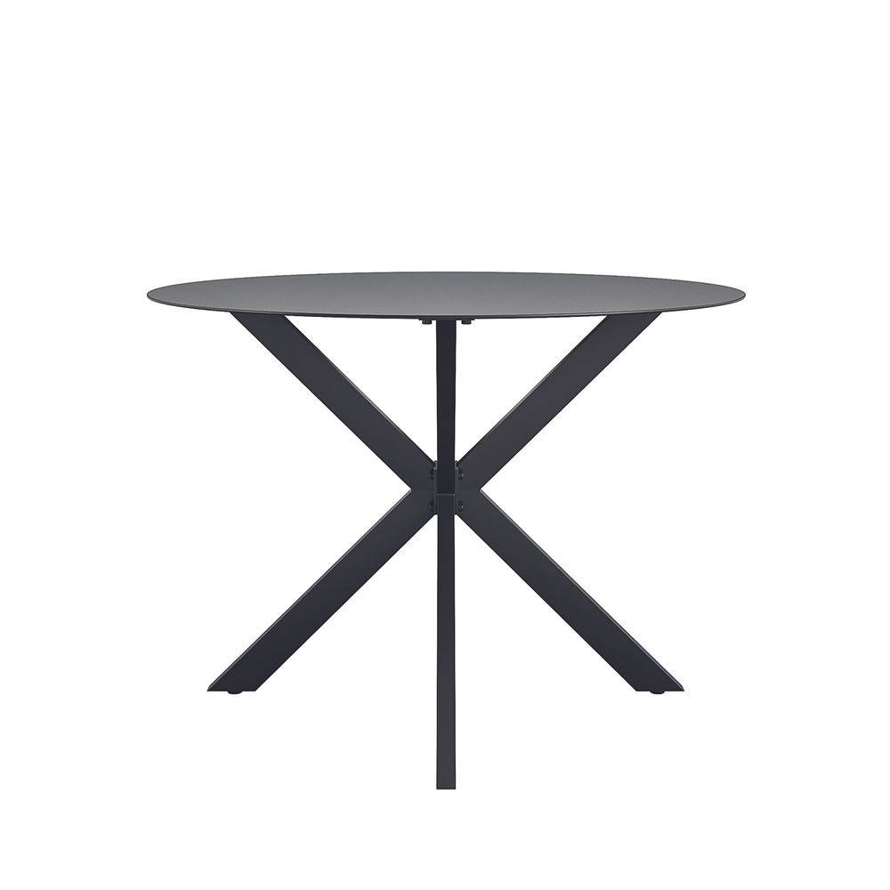 CL Circi Dining Glass Table Black and Charcoal