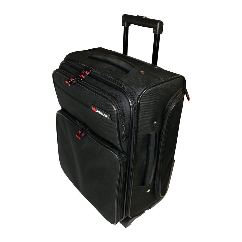 Monolith Wheeled Overnight Laptop Case w/Removable Case Black 1329