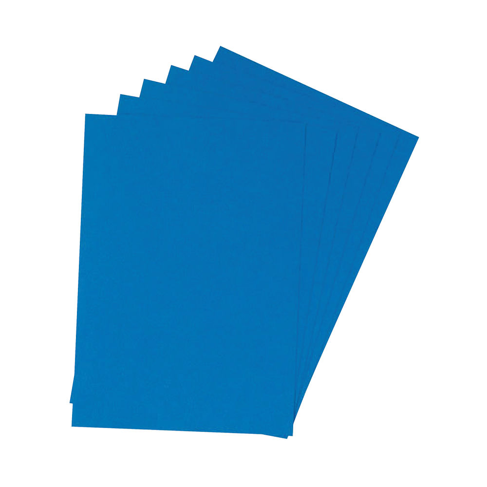 Q-Connect A4 Blue Leathergrain Comb Binder Cover (Pack of 100) KF00500