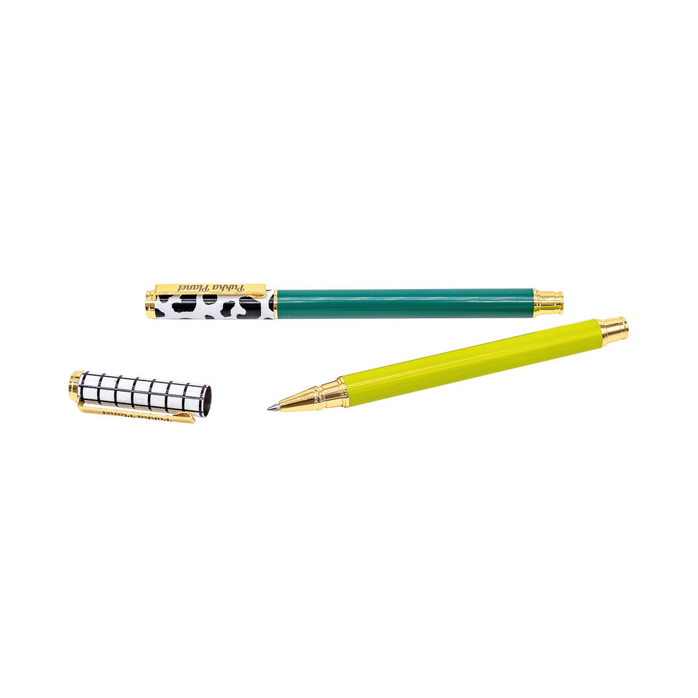 Pukka Planet Gel Pen Blue/Green (Pack of 2)