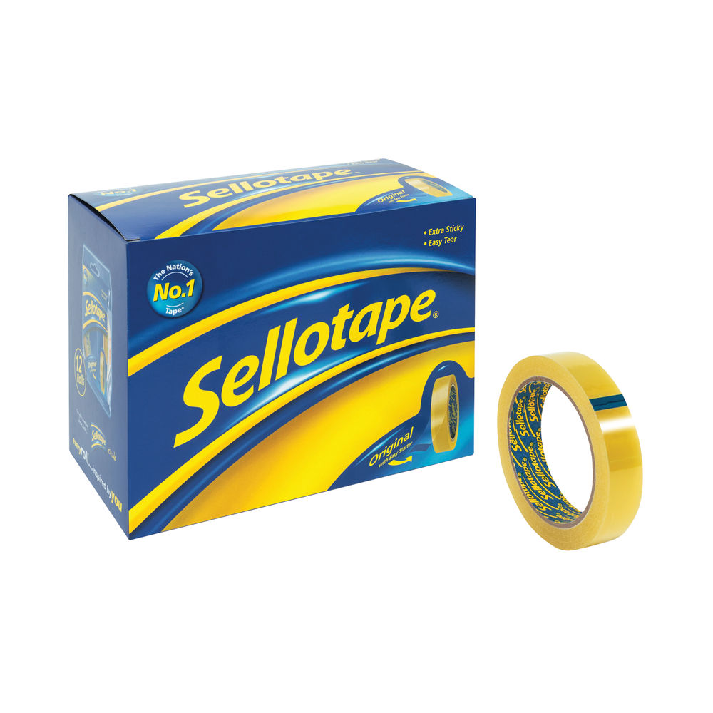 Sellotape 24mm x 66m Clear Tape (Pack of 12) - 1443268