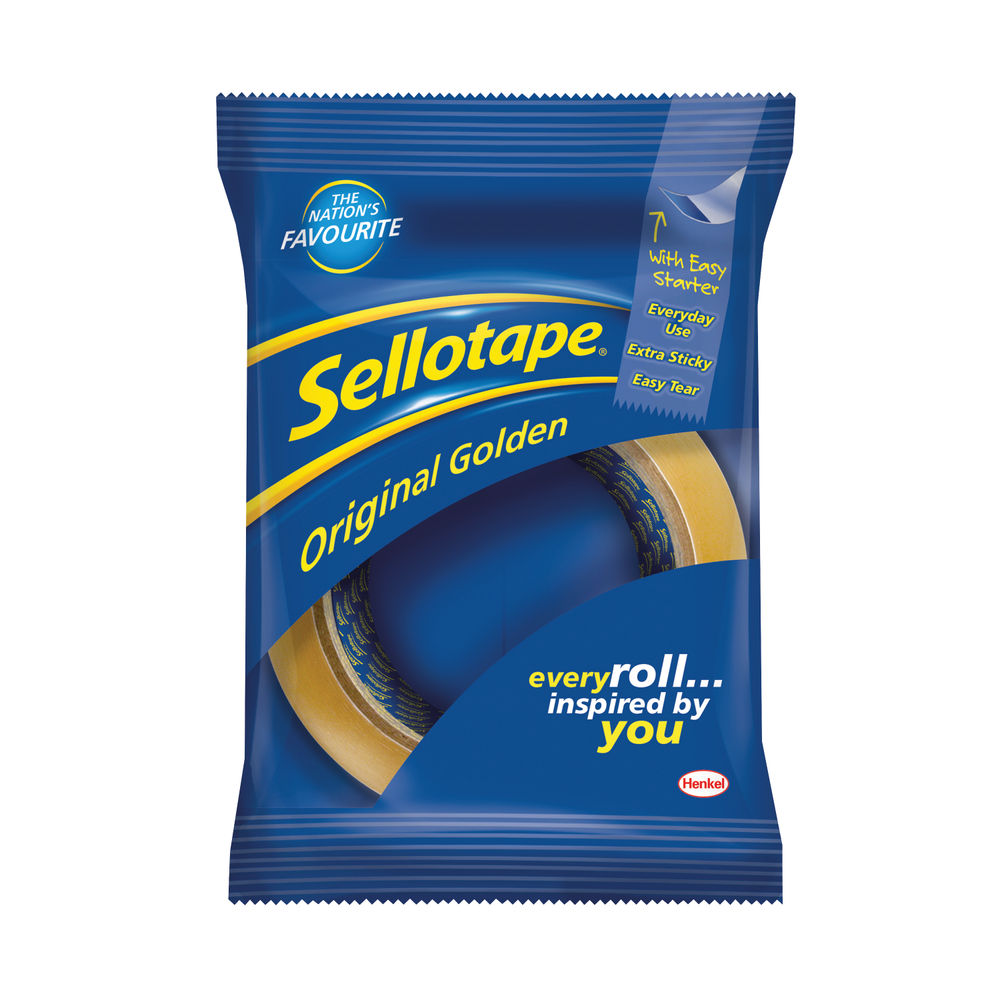 Sellotape 48mm x 66m Original Golden Tape (Pack of 6)