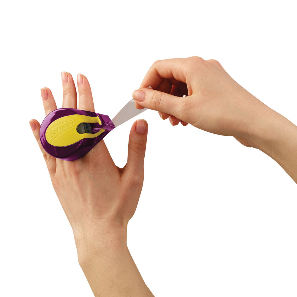 Sellotape On-Hand Dispenser with Invisible Tape 18mmx15m