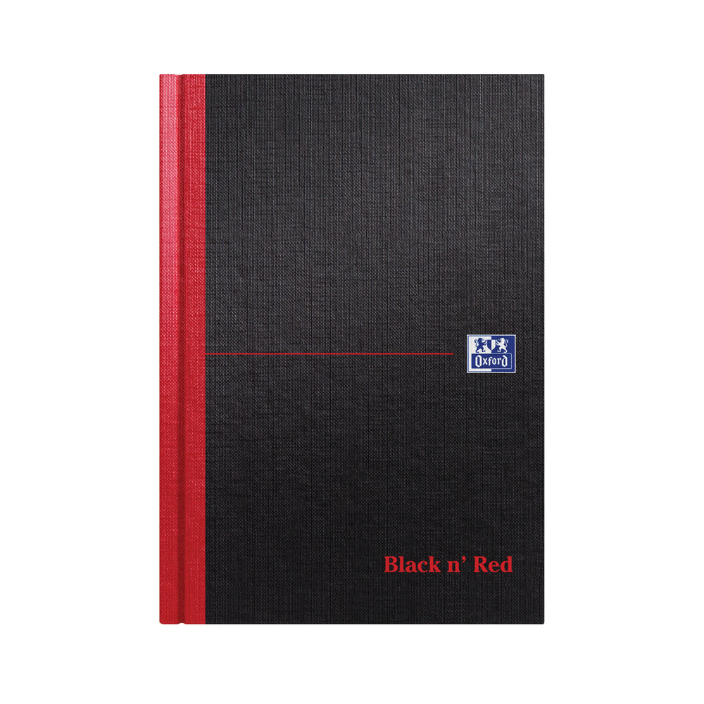 Black n' Red Casebound Hardback Single Cash Book A5 (Pack of 5) 100080414