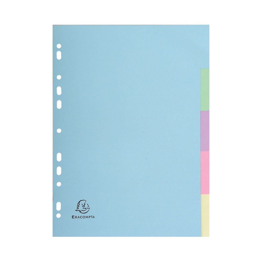 Exacompta Pastel A4 5-Part Recycled Dividers