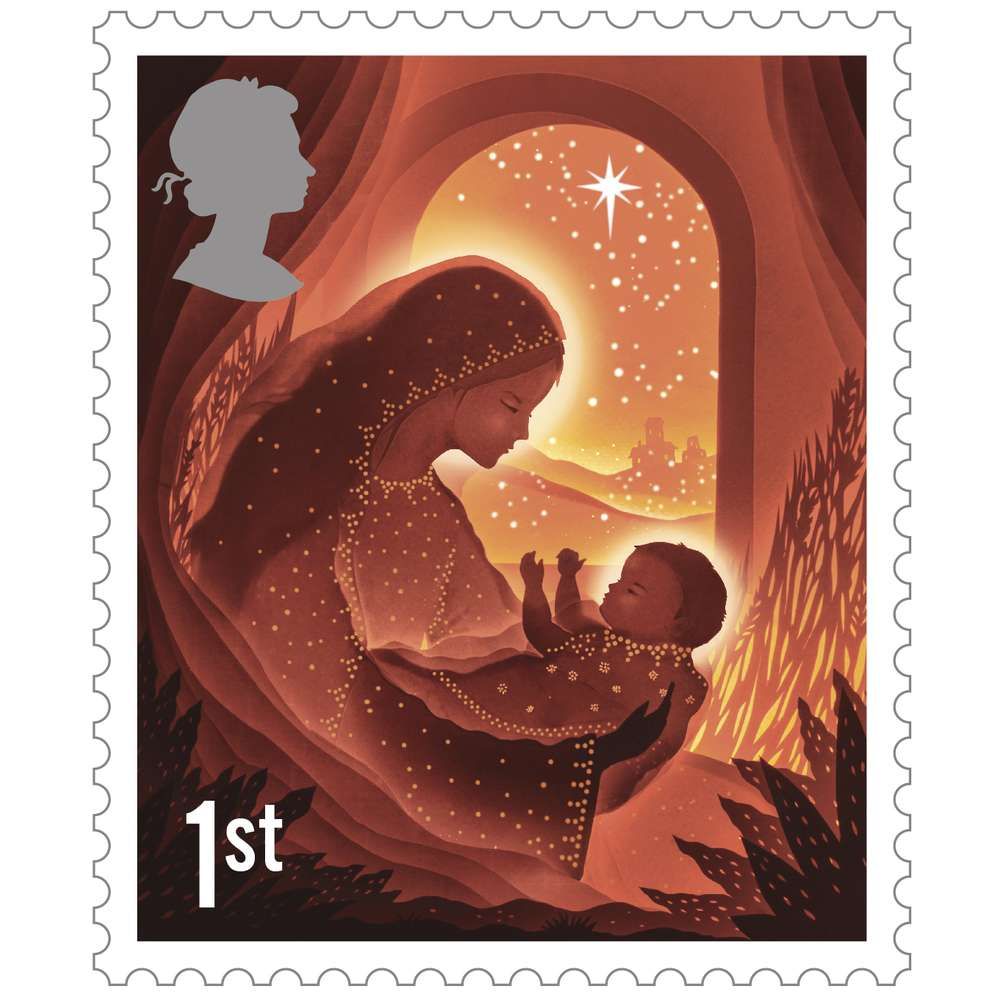 1st Class Stamps x 50 (Self Adhesive Stamp Sheet) Christmas 2019