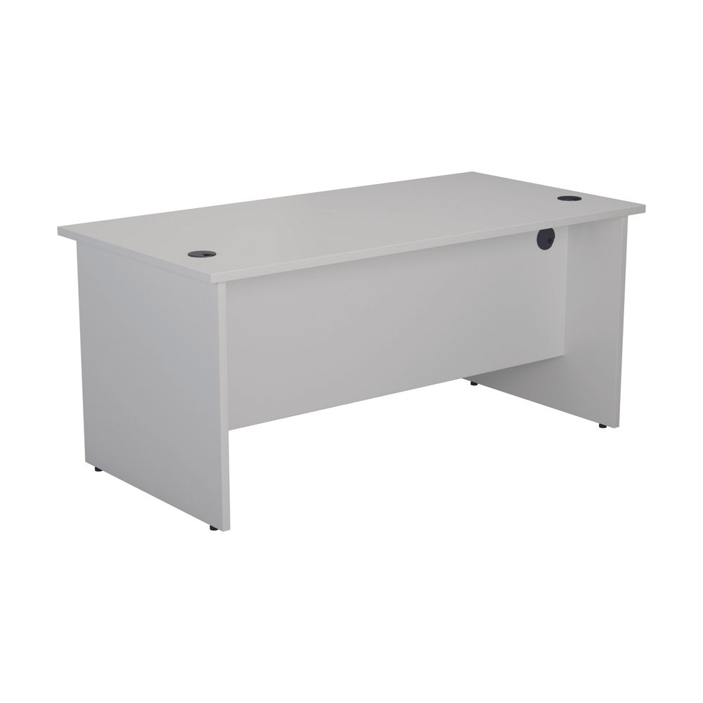 Jemini 1400x800mm White Rectangular Panel End Desk