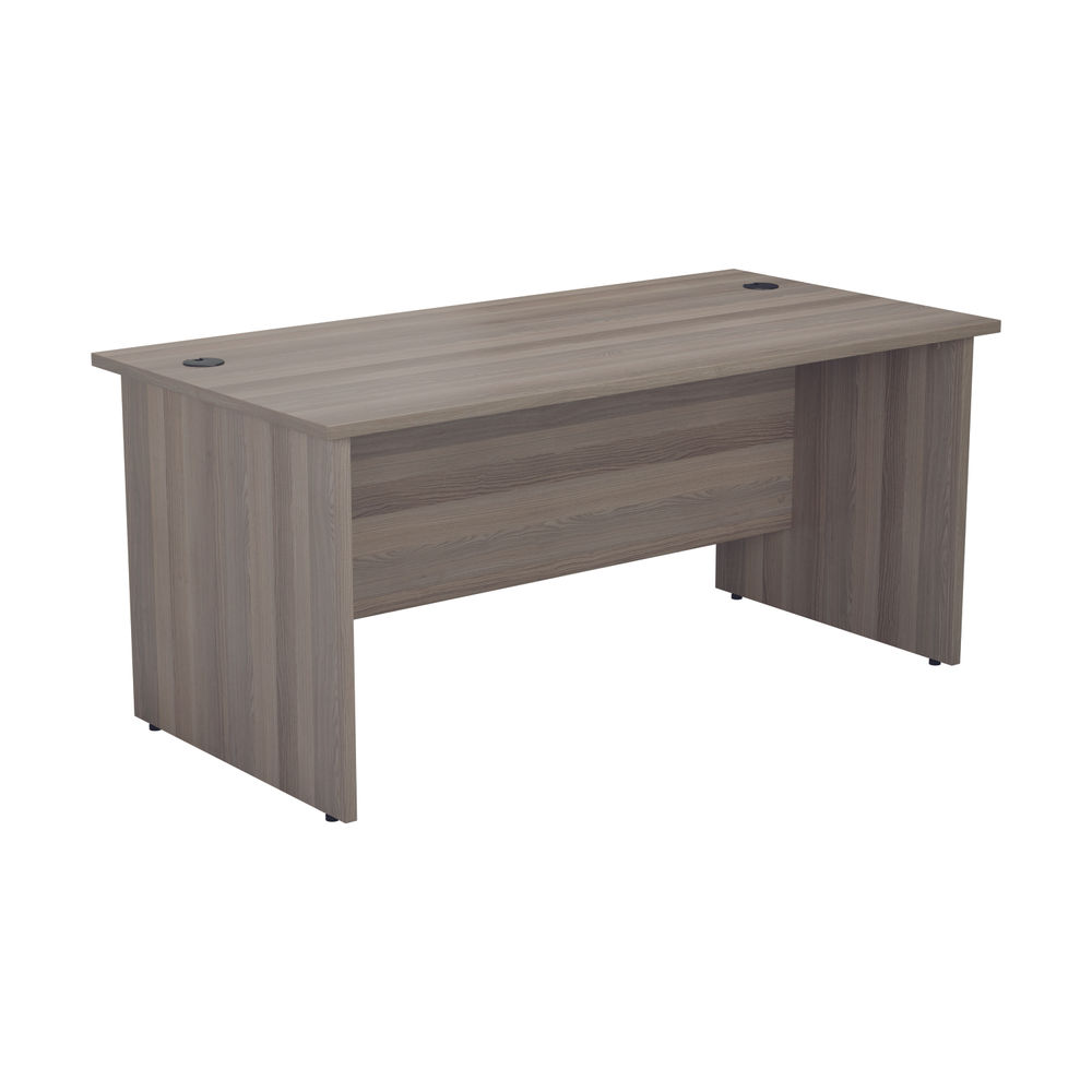 Jemini 1600x800mm Grey Oak Rectangular Panel End Desk