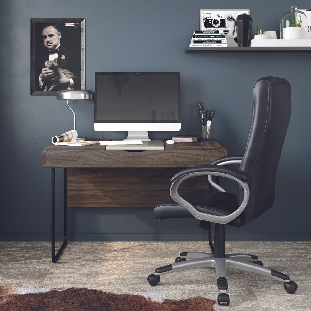 Hampton Leather Office Chair Black