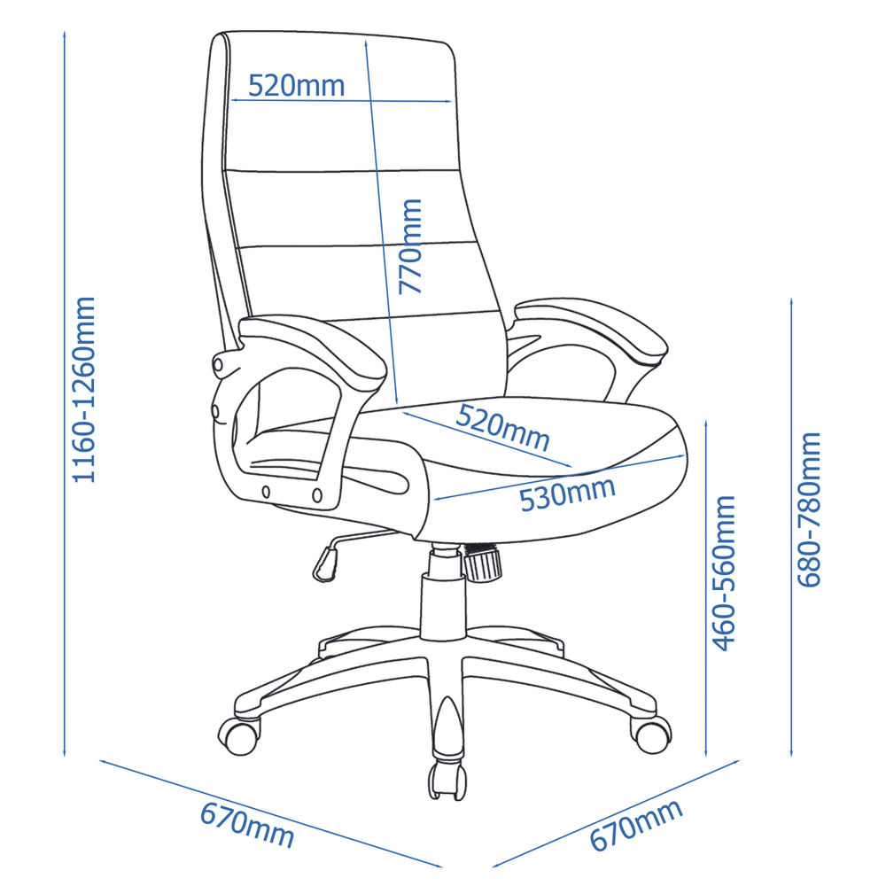 Hampton Leather Office Chair Black